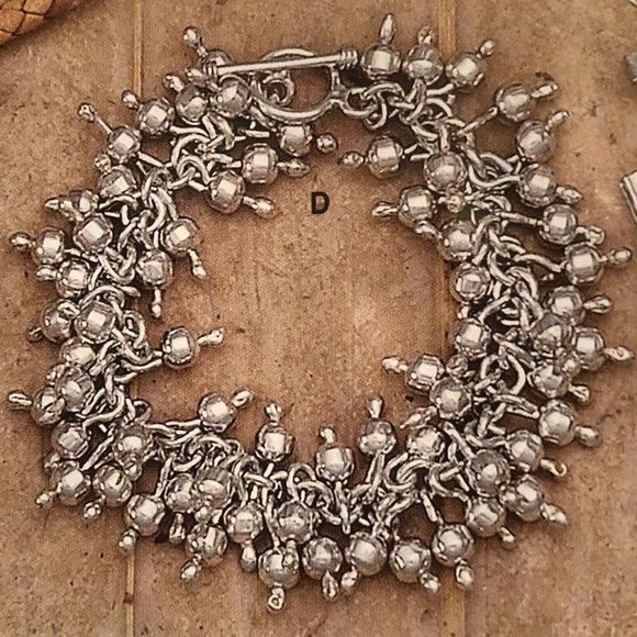 Silpada Jewelry - STERLING SILVER Cha Cha Bracelet heavy Beaded Ball Toggle